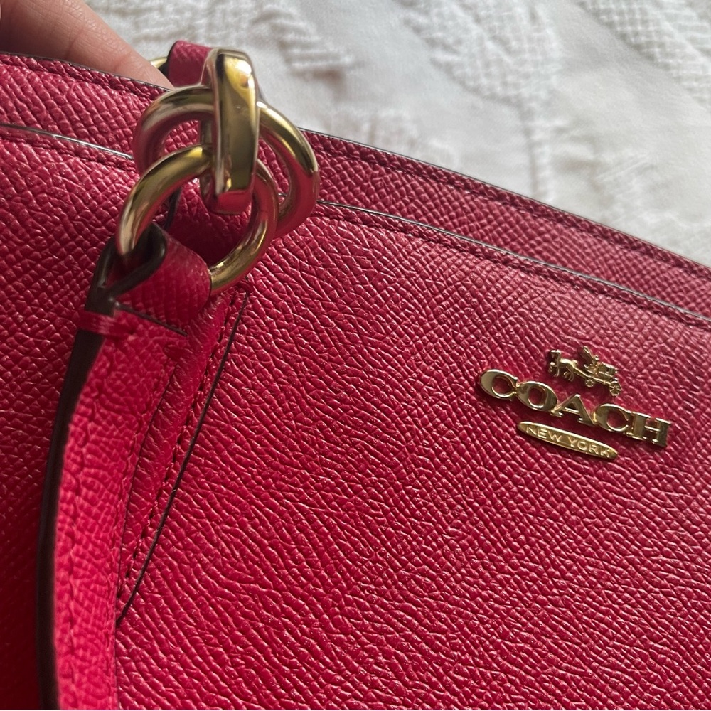 Coach Pink Shoulder Bag with Crossbody Strap - Picture 3 of 15